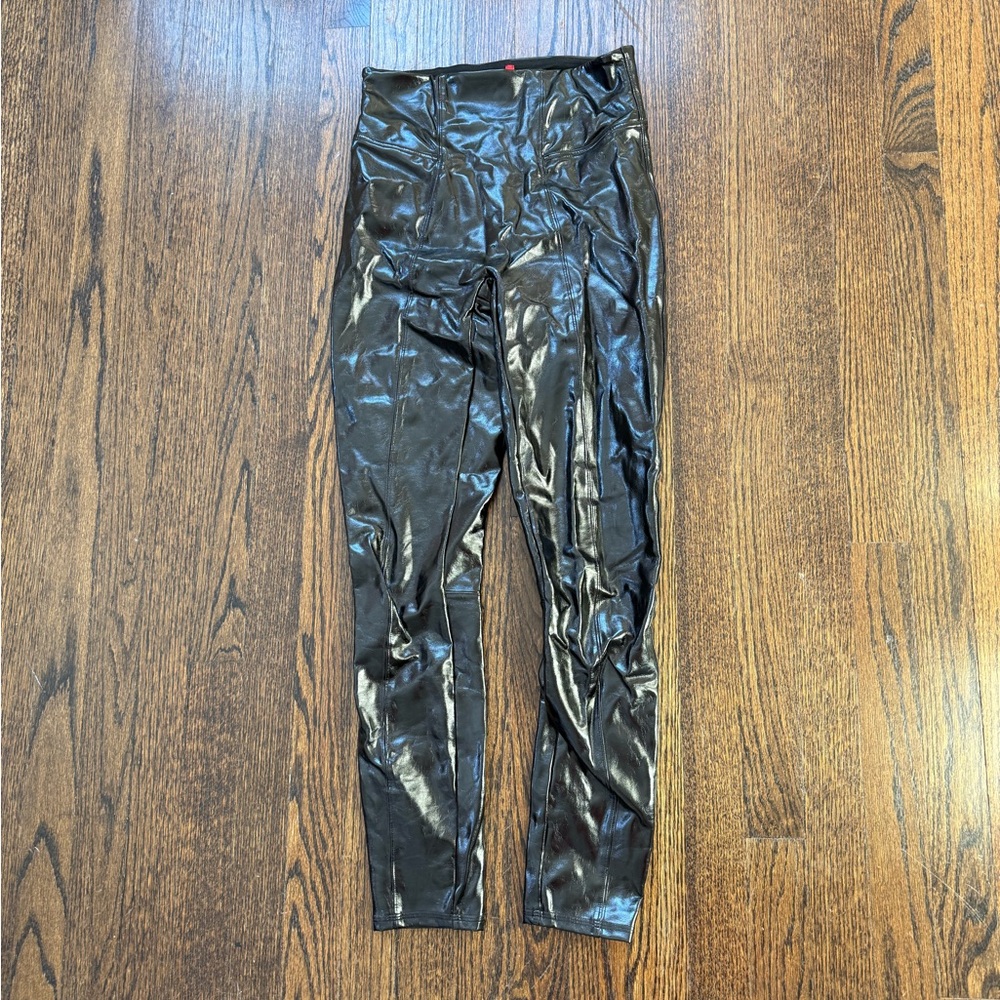 SPANX Shiny Black Leggings